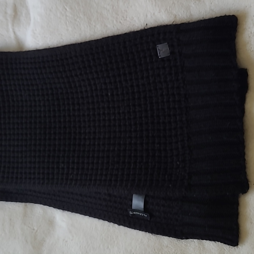 ALLSAINTS black knit scarf